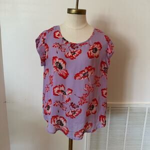 Rachel Zoe Lavender Short Sleeve Blouse in Size Medium